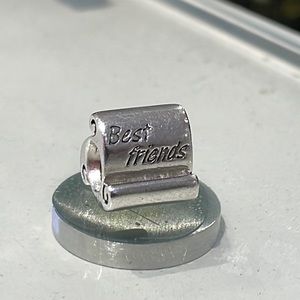 Retired Pandora best friends scroll charm